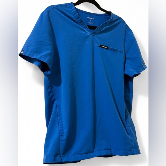 Jaanuu Royal Blue Crew Neck Scrub Top Size Small - Picture 1 of 3